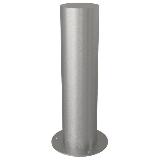 Stainless steel post |  154 mm | to be fixed by plugswith base plate  255 mm | total length approx. 600 mm